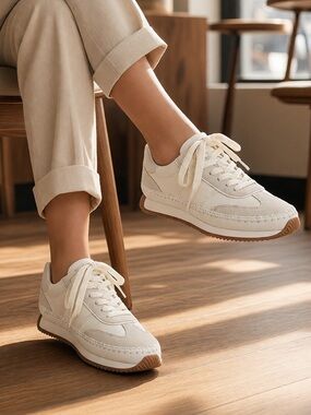 Vilanva Women's Fashion Sneakers Casual Tennis Shoes with Non-Slip Retro Gum Sol